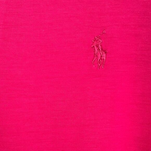 Ralph LAUREN SPORT LOGO MAGENTA DOLMAN SLEEVES WOMAN TOP SIZE L​​ - Picture 3 of 7